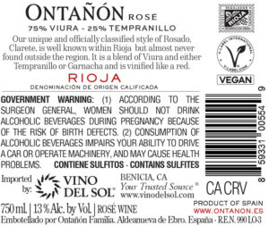 Icon of Rosé Back Label