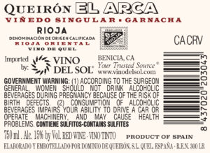 Icon of El Arca Back Label