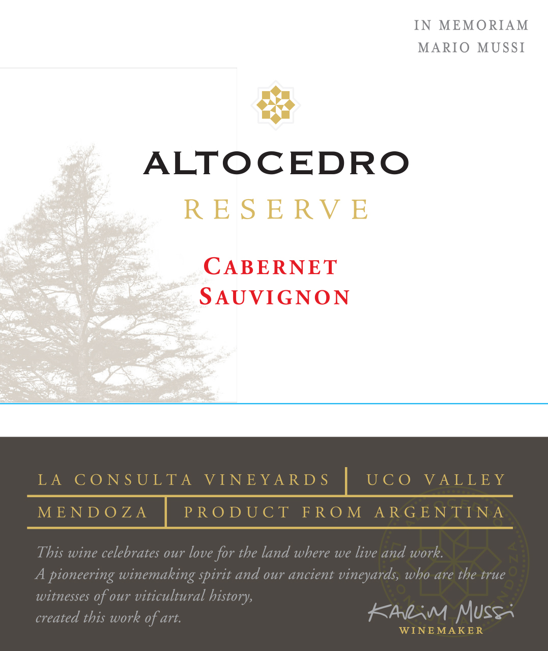 Cabernet Sauvignon Reserva Front Label