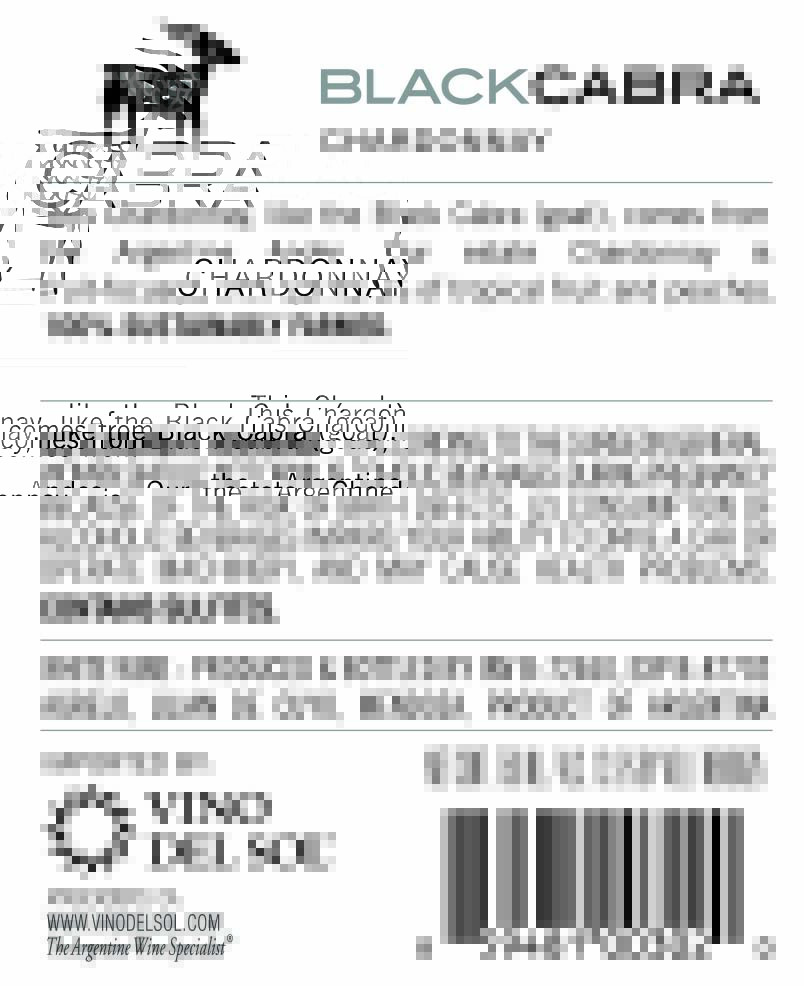 Chardonnay Label Back
