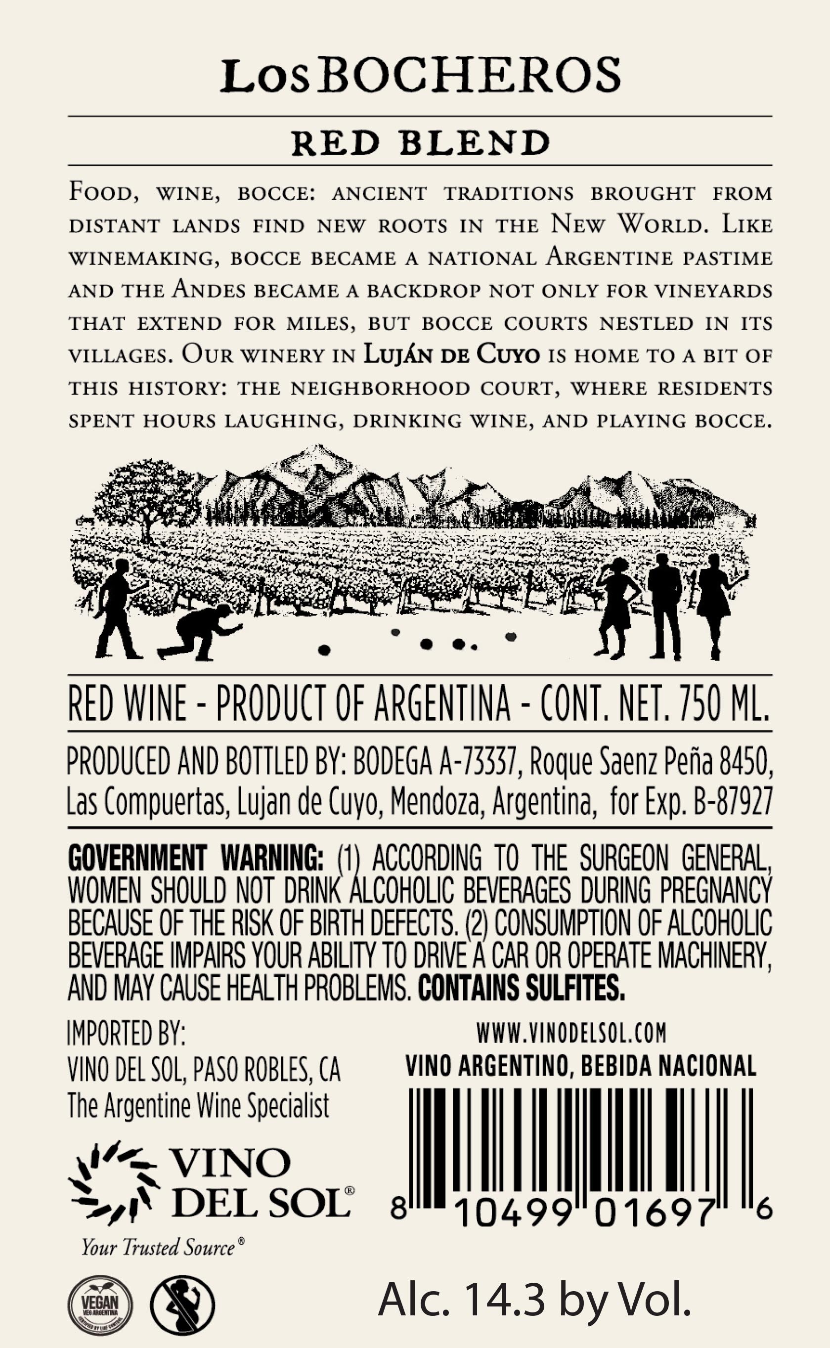 Red Blend Back Label