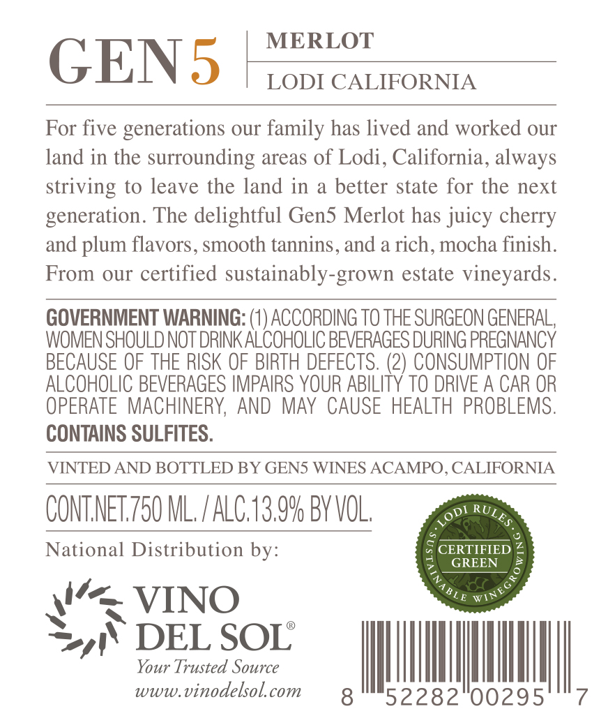 Merlot Back Label