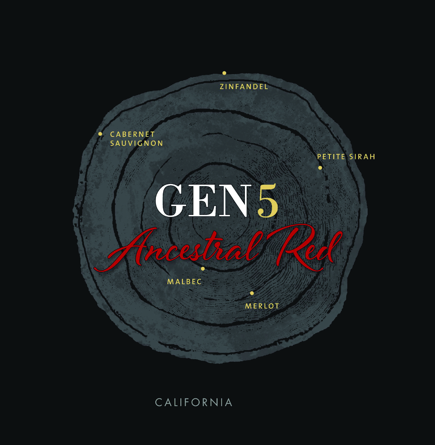 Ancestral Red Front Label