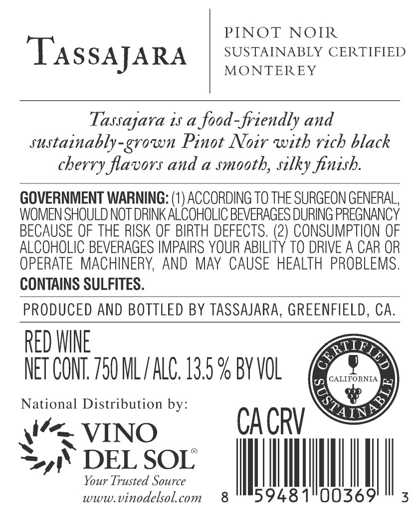 Pinot Noir Back Label
