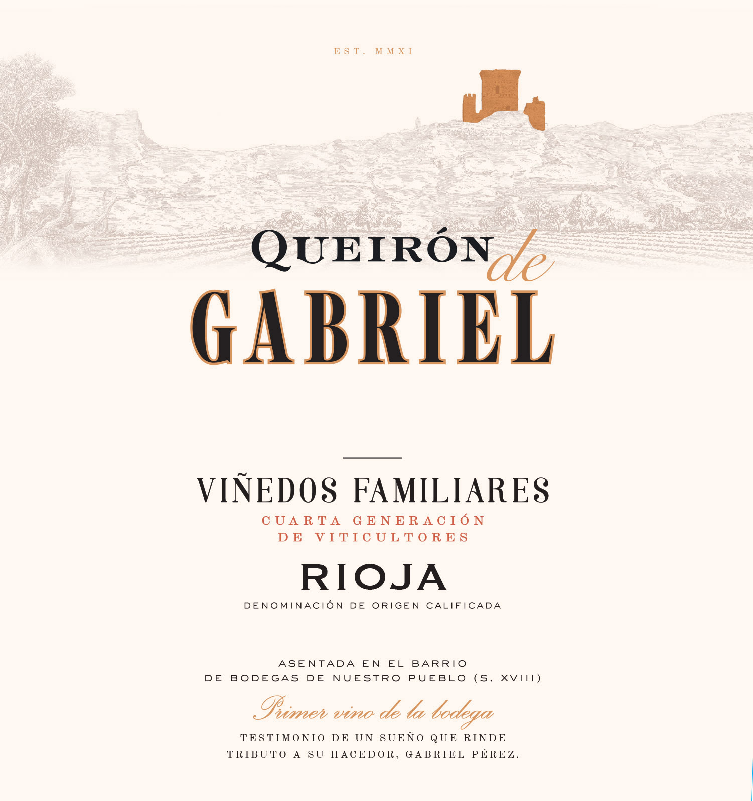 Queirón De Gabriel Front Label