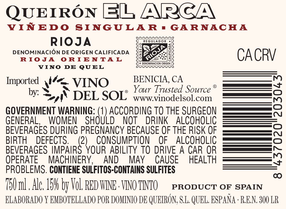 El Arca Back Label